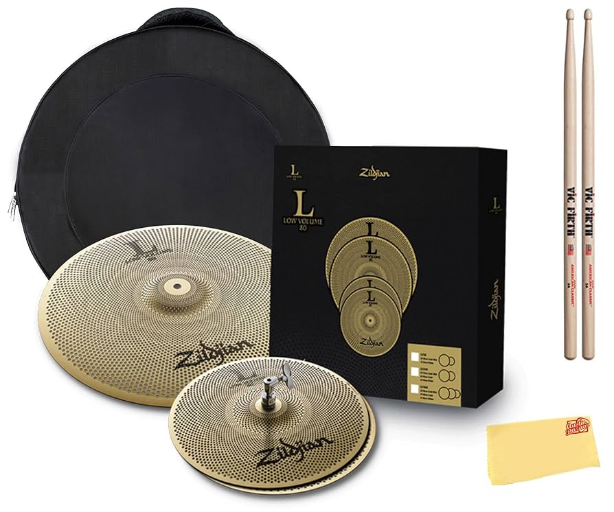 Amazon.com: Zildjian LV38 Low Volume Cymbal Pack Bundle with